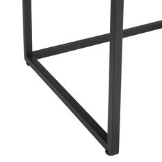 Table d'appoint style industriel EDENA métal et acacia 40x40cm