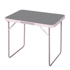 Table de camping pliable gris 80x70x60cm
