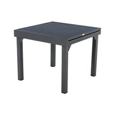 Table de jardin extensible PIAZZA aluminium graphite 4/8 personnes - HESPÉRIDE
