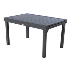 Table de jardin extensible PIAZZA aluminium graphite 6/10 personnes - HESPÉRIDE
