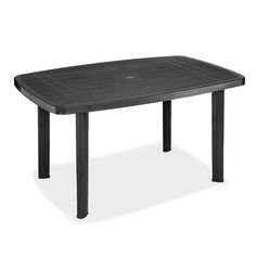 Table de jardin FARO gris anthracite 140x90x72cm