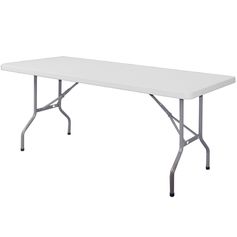 Table de réception pliable blanche 180x69x74cm