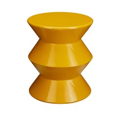 Table métal jaune brillant 30.5x36cm