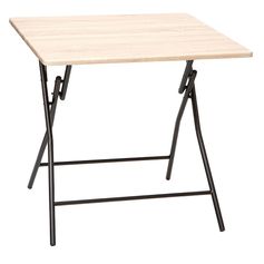 Table pliante effet bois 80x80cm