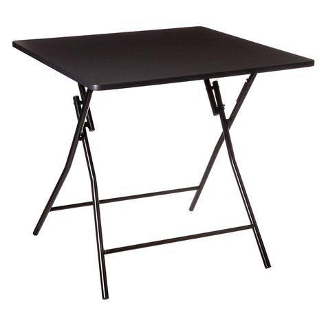 Table pliante métal noire 80x75x80cm