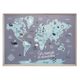 Tableau carte du monde 50x70cm
