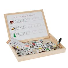 Tableau éducatif en bois apprendre à écrire