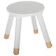 Tabouret bois enfant DOUCEUR blanc 24x26.5x24cm
