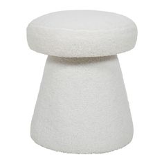 Tabouret bouclette FLORA blanc H42cm