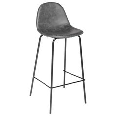 Tabouret de bar VLADI gris anthracite H 95cm