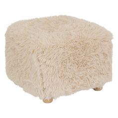 Tabouret doux DUVIA beige 30x40x40cm