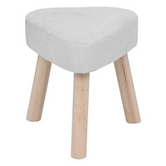 Tabouret THENA assise tissu blanc 32x36x32cm