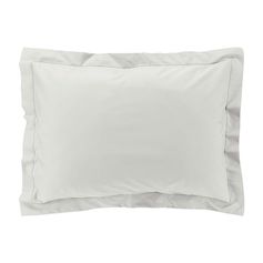 Taie d'oreiller rectangulaire à volant percale blanc 50x70cm