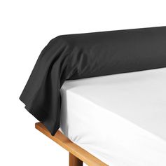 Taie de traversin coton 57 fils noir 85x185cm