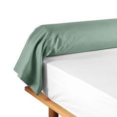 Taie de traversin coton 57 fils vert clair 85x185cm