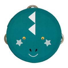 Tambourin bois motif dinosaure D 14x4.5cm