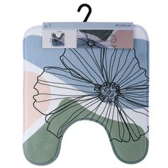 Tapis contour WC FLOWERS microfibre 45x50cm