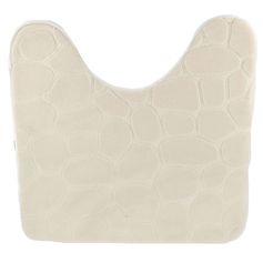 Tapis contour WC galet écru 45x50cm