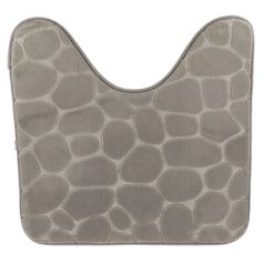 Tapis contour WC galet gris clair 45x50cm
