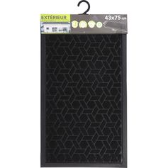 Tapis cubique noir 43x75cm