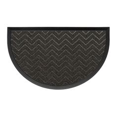 Tapis d’entrée demi lune HUDSON noir 75x45cm