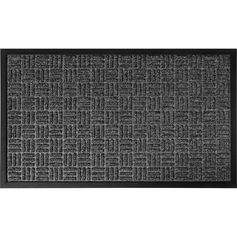 Tapis d'entrée polypropylène YVAN gris 45x75cm