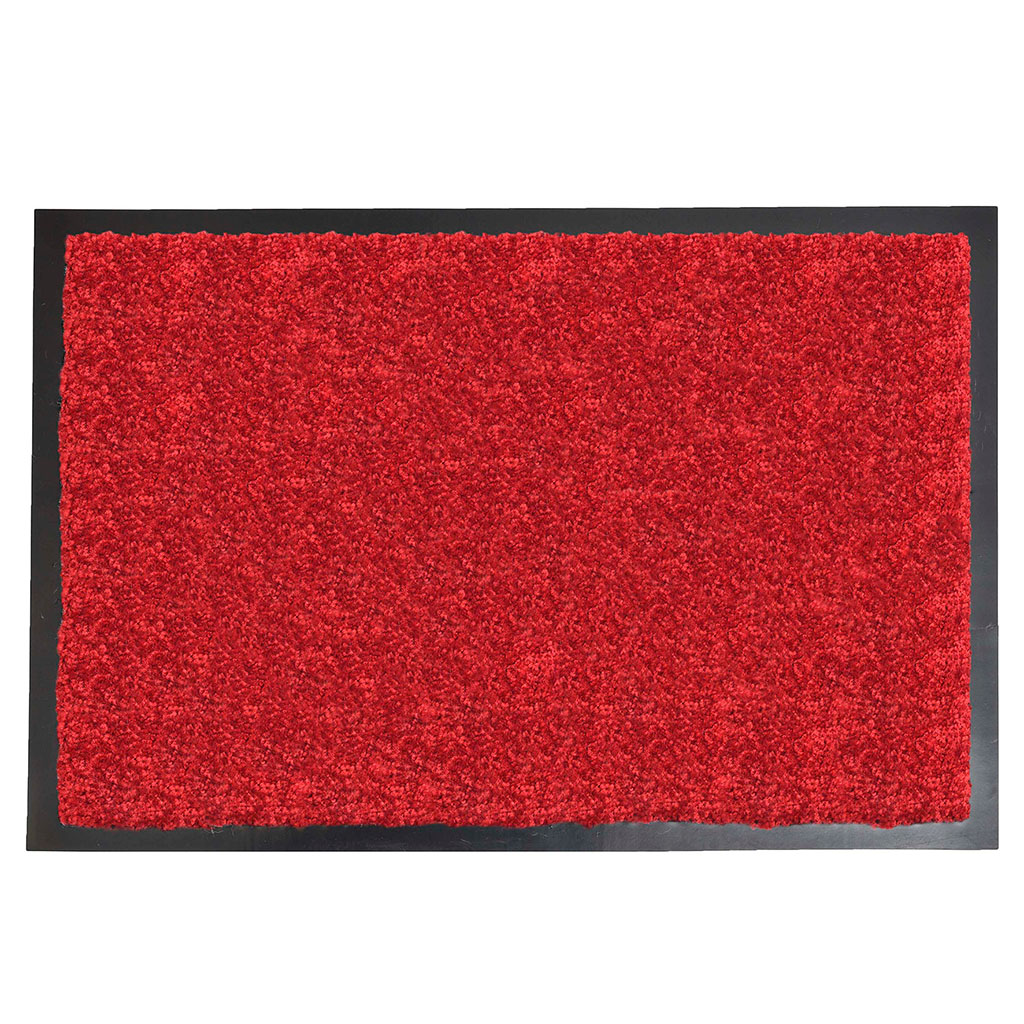 Tapis entrée accueil anti-salissures - Rouge - 80 x 120 cm