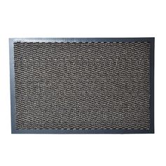 Tapis d'entrée PVC taupe contour noir 80x120cm