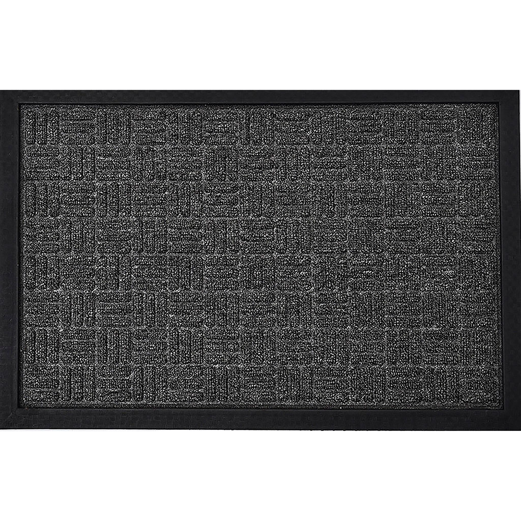 Tapis d'entrée antidérapant (75 cm) Herbarium Noir et blanc