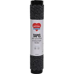 Tapis d'intérieur anti-poussière et absorbant gris 40x60cm