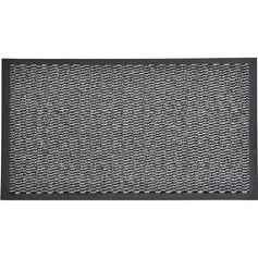 Tapis d'intérieur anti-poussière et absorbant gris 60x80cm