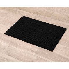 Tapis de bain microfibre boule noire 50x80cm