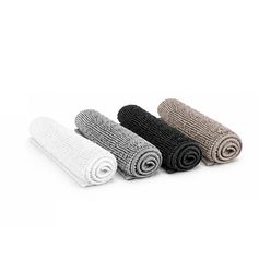 Tapis de bain polyester chenille blanc 45x75cm