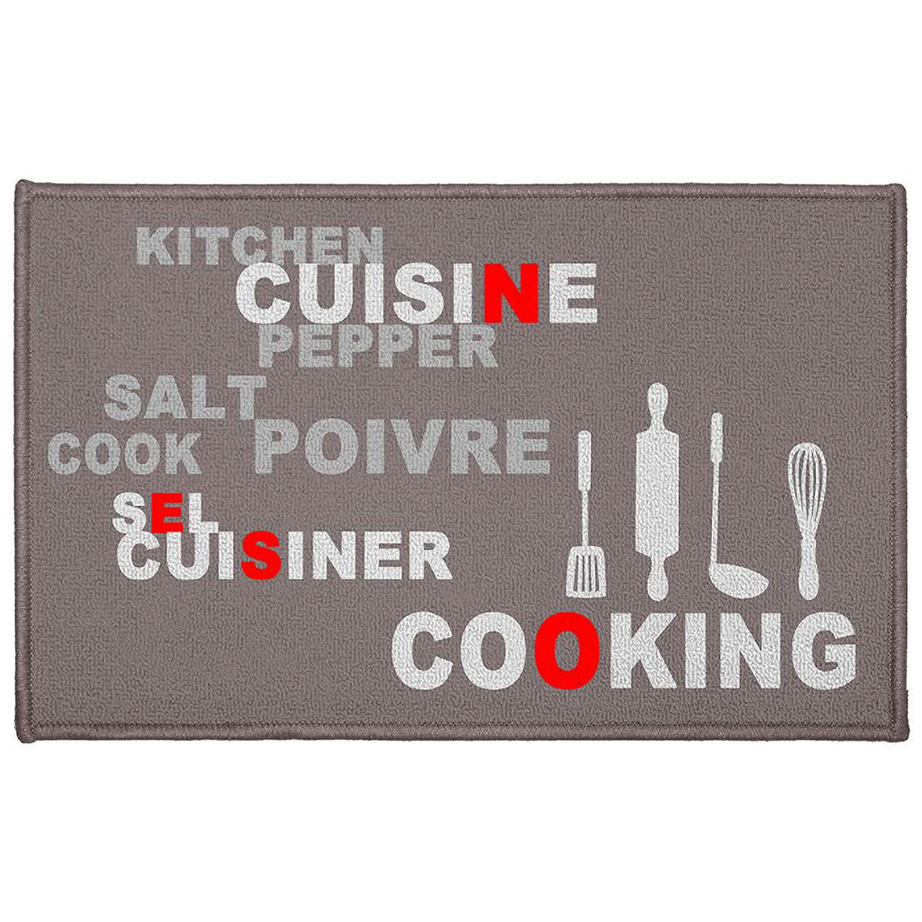 Tapis de cuisine déco sel et poivre 50x80cm Centrakor