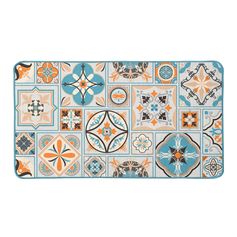 Tapis de cuisine imprimé motifs carreaux de ciment 45x80cm