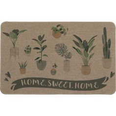Tapis de cuisine plantes 50x80cm