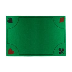 Tapis de jeu cartes vert 40x60cm