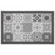 Tapis de passage déco carreaux de ciment gris 50x80cm