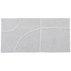 Tapis déco Léo blanc 45x90cm