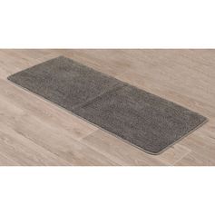 Tapis en microfibres et latex taupe 50x120cm