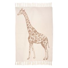 Tapis à franges girafe 100x150cm