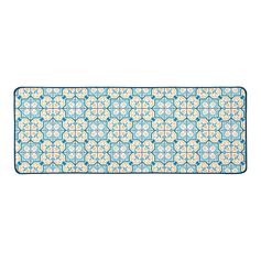 Tapis imprimé ANDALOU rectangulaire bleu 120x45cm