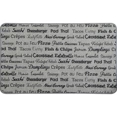 Tapis imprimé BRASSERIE gris 50x80cm