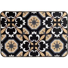 Tapis imprimé CARMEN polyester noir 40x60cm