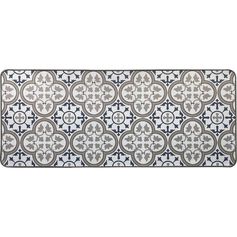 Tapis imprimé PACO polyester bleu 50x120cm