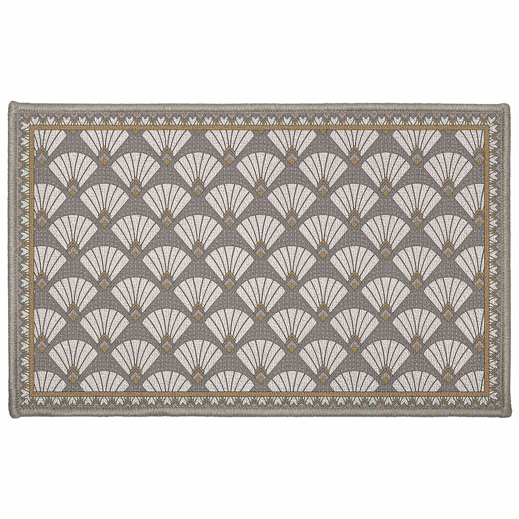 Tapis rectangulaire de décoration imprimé éventail 50x80cm