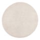 Tapis rond polyester ivoire D 80cm