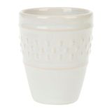Tasse à café faïence GRAIN DE RIZ blanc 9cl - LETHU