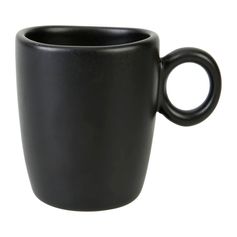 Tasse à café grès RONDO noir 11cl - LETHU