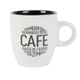 Tasse café céramique blanc noir 15cl
